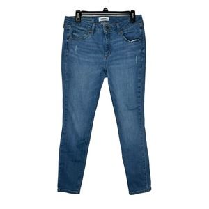 Sonoma Women's Jeans Stretch Slim‎ Straight Leg 5-Pocket Mid-Rise Denim Blue 30